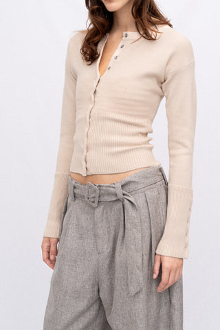 SOLENNE KNIT CARDIGAN TOP