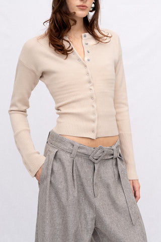 SOLENNE KNIT CARDIGAN TOP