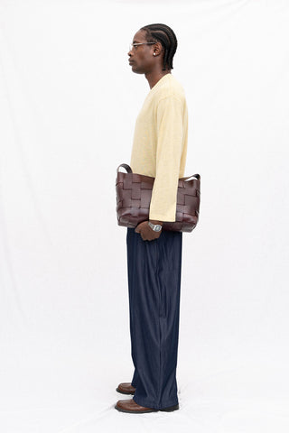 MARRONE WOVEN LEATHER BAG
