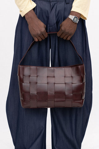 MARRONE WOVEN LEATHER BAG