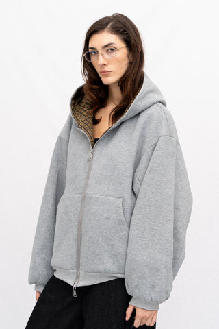 REVERSIBLE PLAID HOODIE