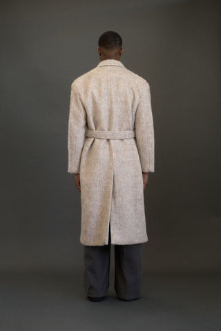 FAUX MOHAIR TAILORED COAT
