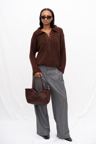 DANTELLE KNITED POLO SWEATER