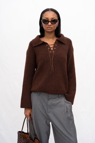 DANTELLE KNITED POLO SWEATER