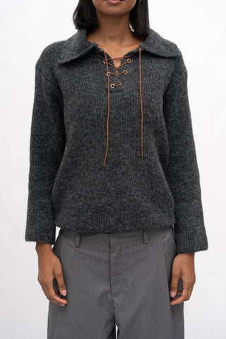 DANTELLE KNITED POLO SWEATER