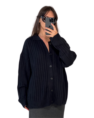 FINAL SALE | HEAVY RIBBED CARDIGAN