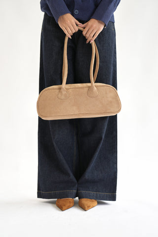 BAGUETTE FAUX SUEDE BAG