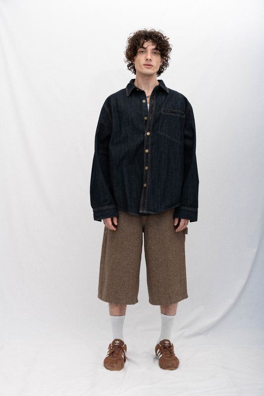 RAW DENIM OVER SHIRT