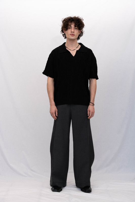 NOTTE CABLE KNIT POLO