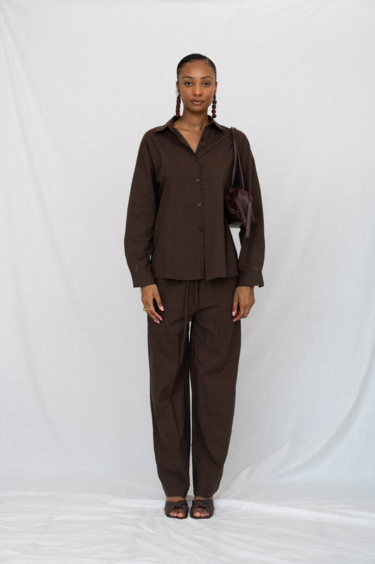 COCOA BUTTONED SET