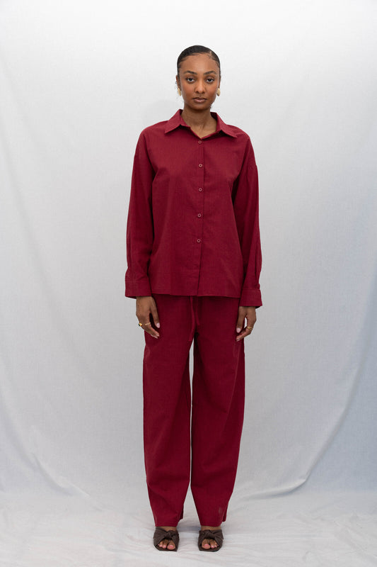 BERRY BUTTONED SET