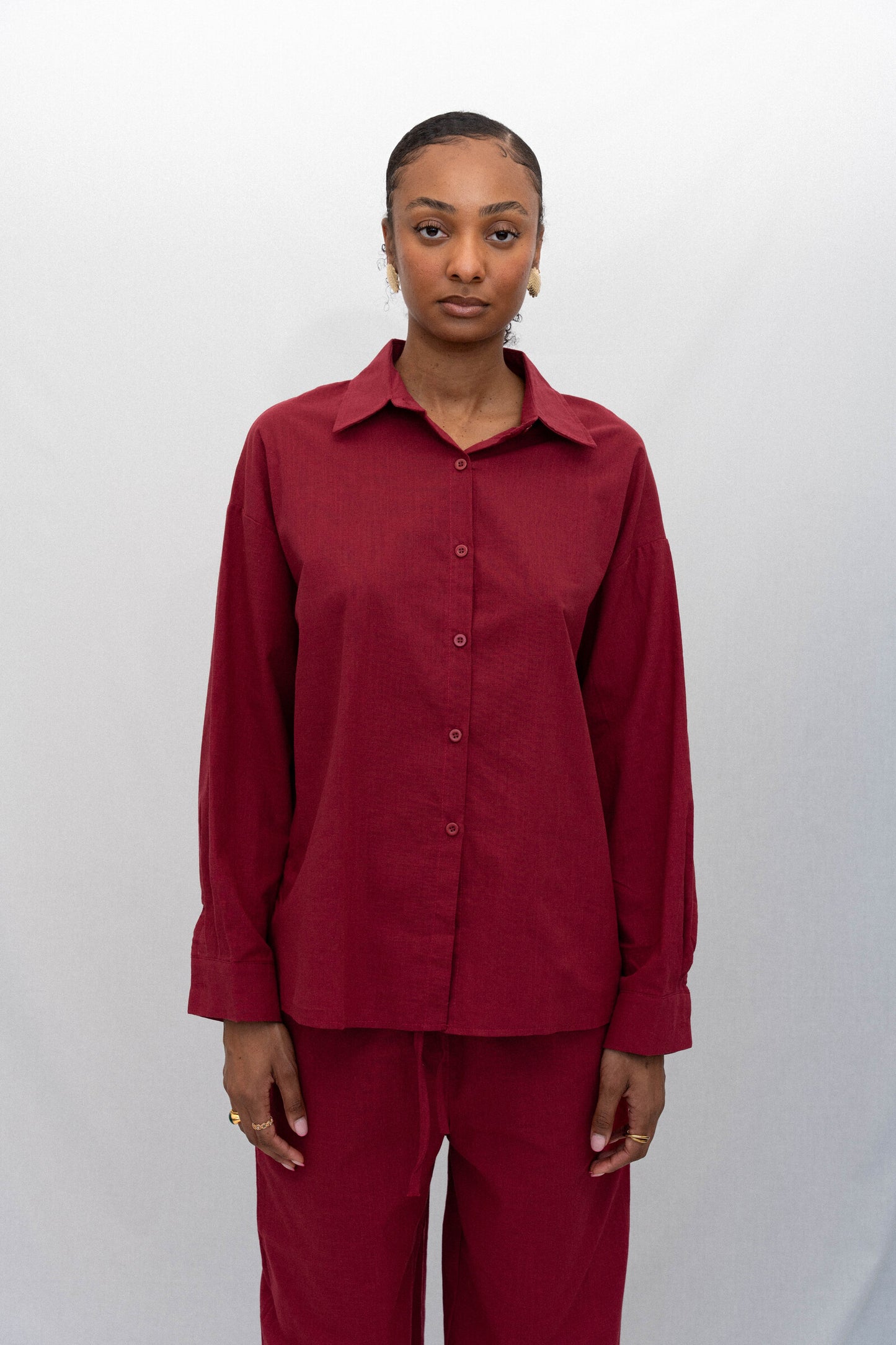 BERRY BUTTONED SET