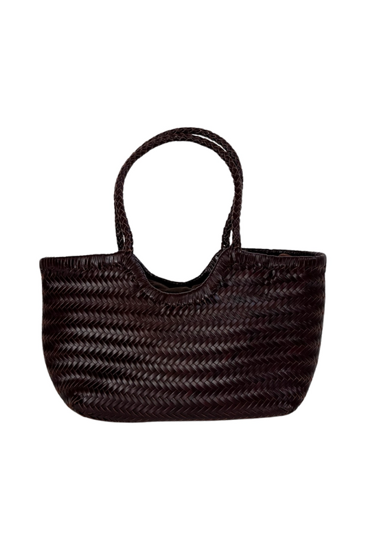 FINAL SALE | LEATHER WOVEN BAG