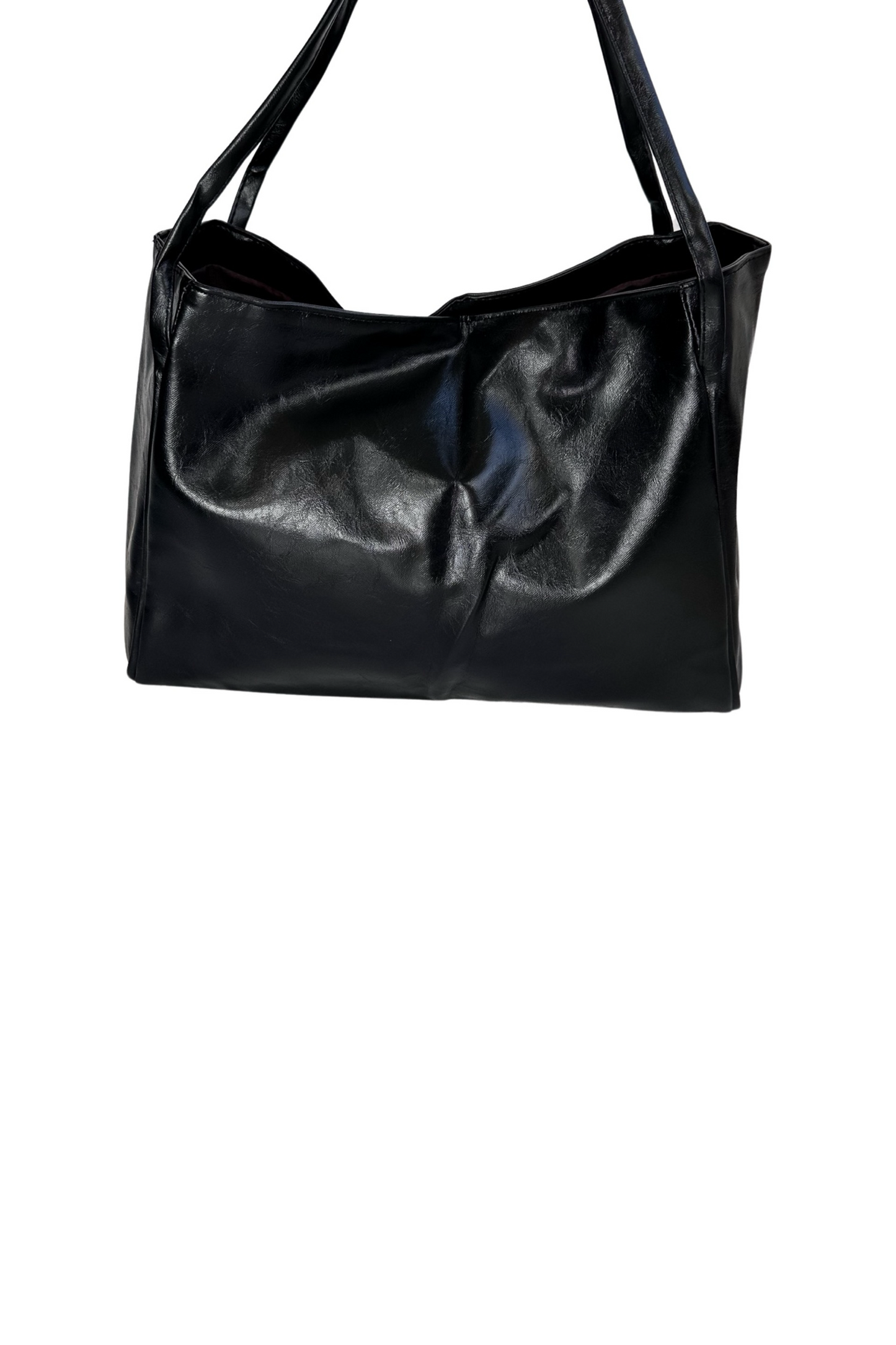 FAUX LEATHER TOTE BAG