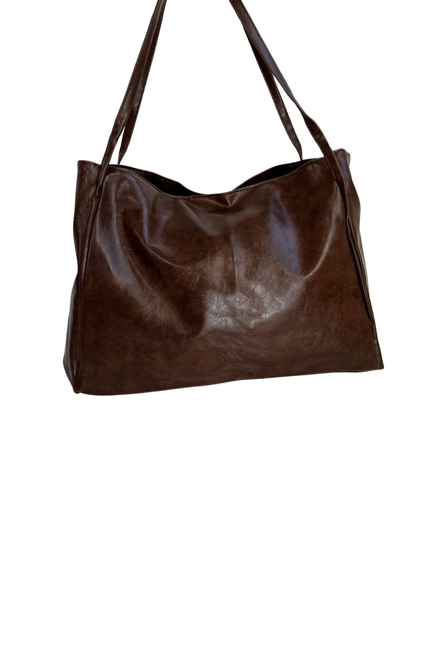 FAUX LEATHER TOTE BAG