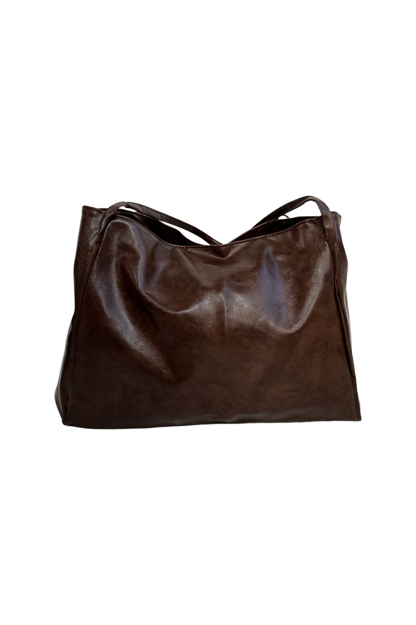 FAUX LEATHER TOTE BAG